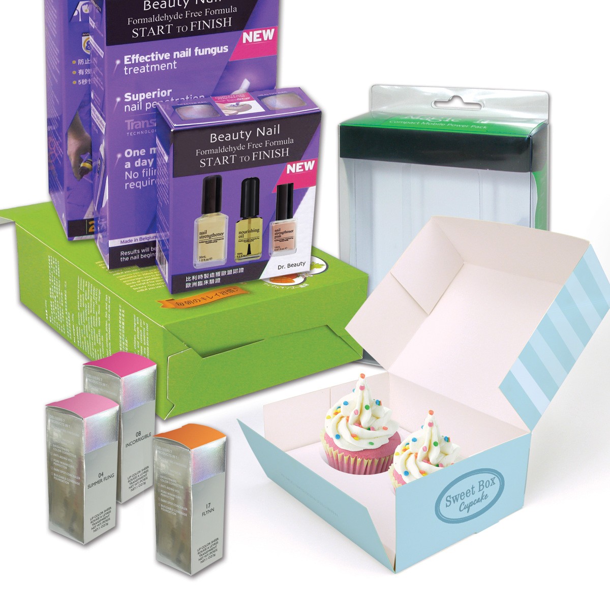 Custom Packaging Boxes with Different Printing Materials and Finishing Effects