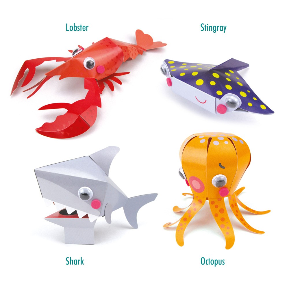 手指玩偶海洋奇趣系列DIY手工玩具 