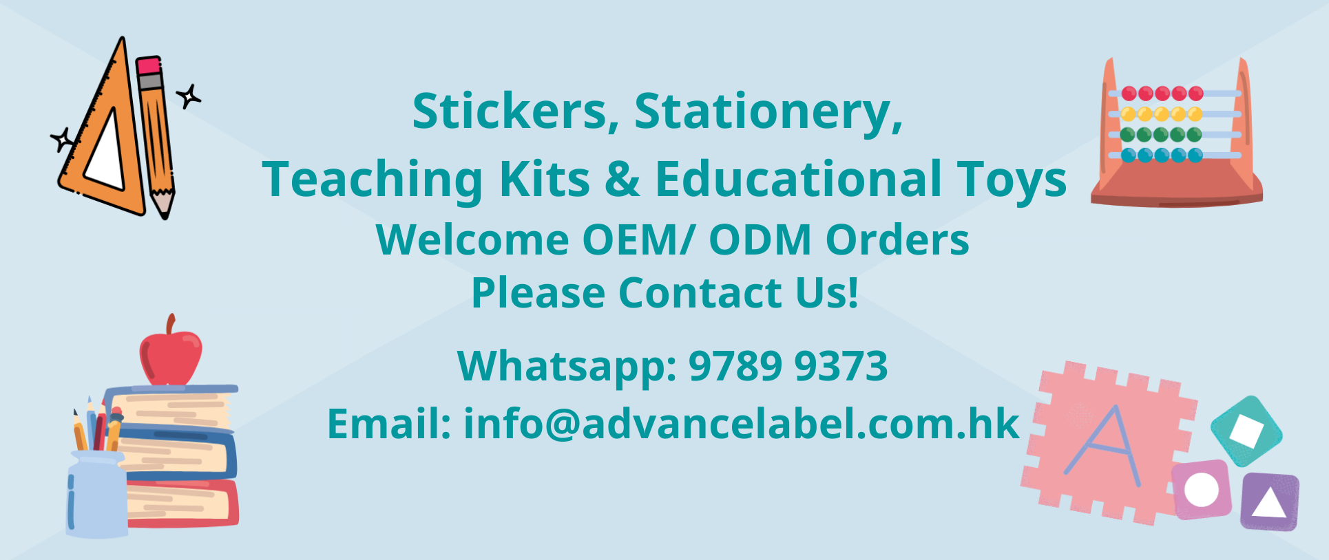 OEM & ODM Stickers, Stationery, Teaching Kits & Educational Toys