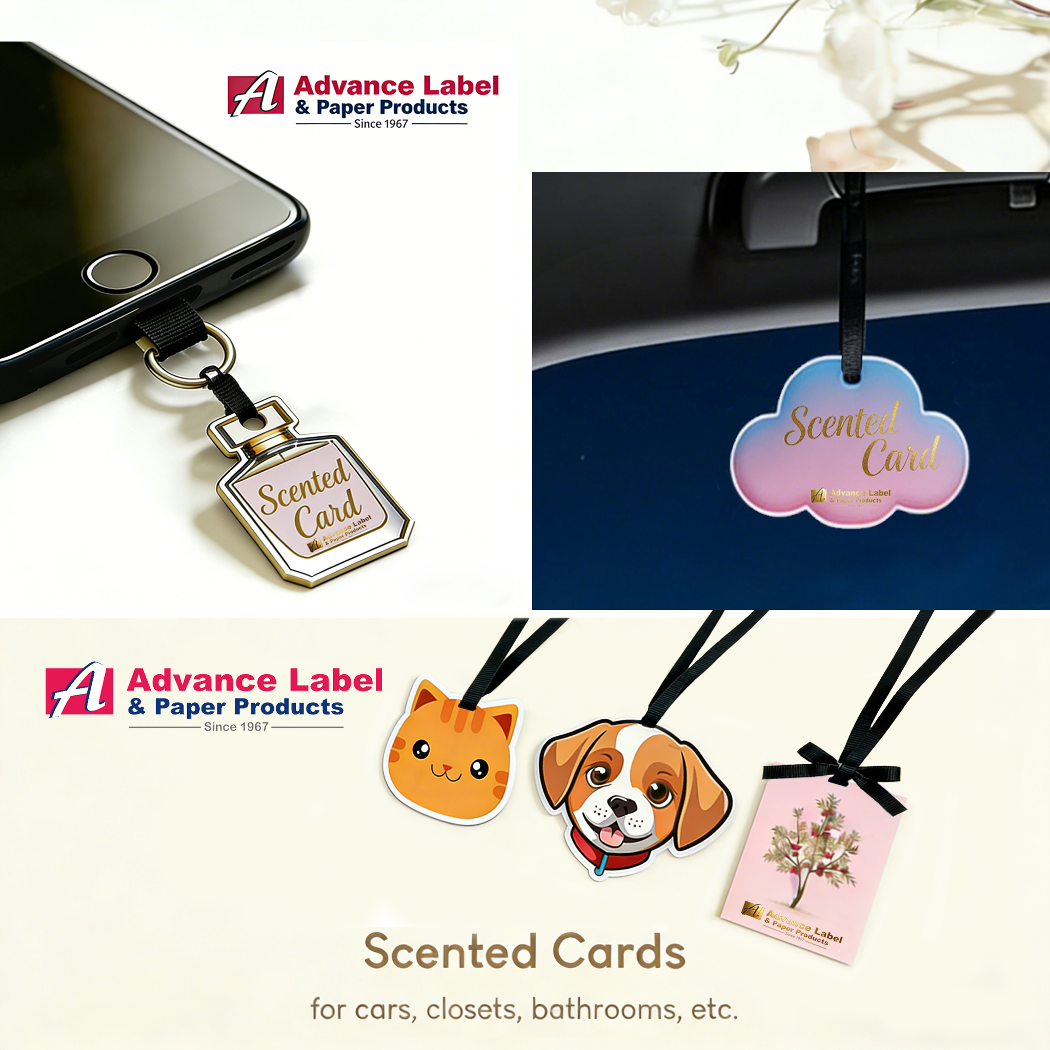 Customized Scented Cards / Hanging Aroma Cards / Air Freshener Cards /  Fragrance Card / Perfume Hanging Paper Cards / Scented Promotion Gifts 