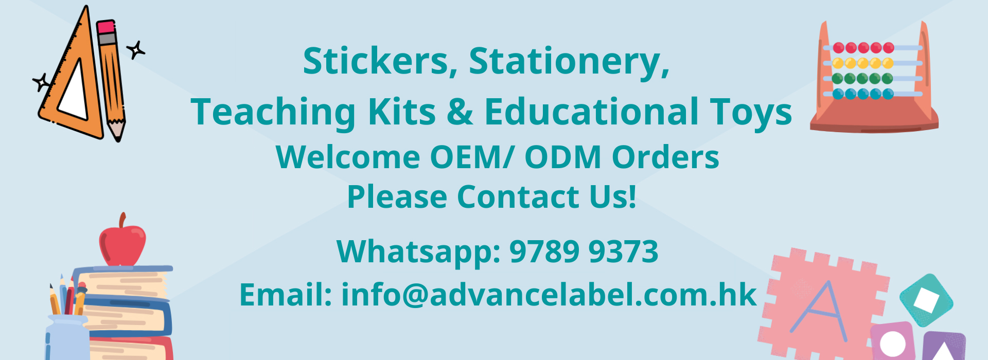 OEM & ODM Stickers, Stationery, Teaching Kits & Educational Toys