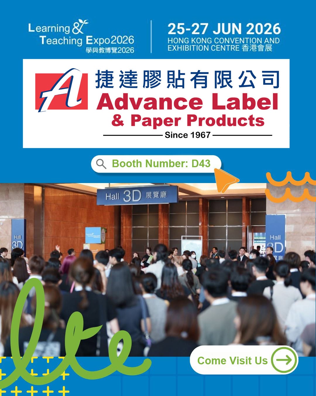 Advance Label will take part in Learning & Teaching Expo June 2026