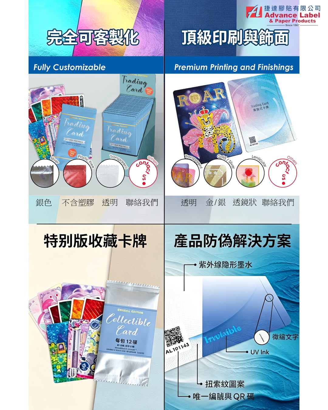Our trading cards / collectible cards are fully produced in-house, ensuring your intellectual property (IP) rights are thoroughly protected. We are trusted by IP creators and licensors worldwide.